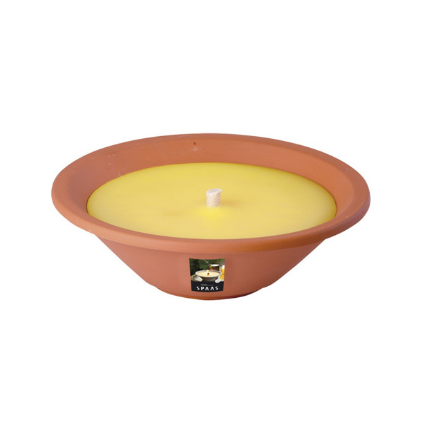 Spaas Citronella Tuinkaarsen in Terracotta Schaal