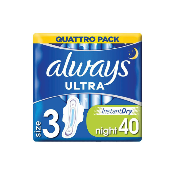 Always - Ultra Maandverband 40 st. Night met Vleugels (maat 3)