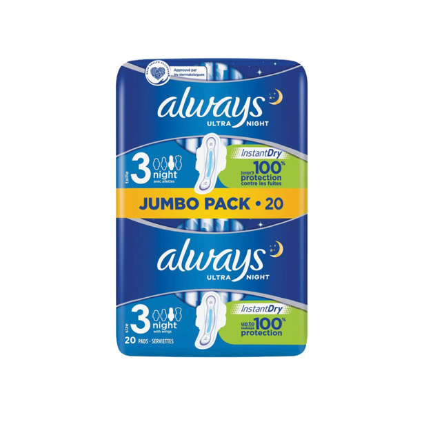 Always - Ultra Night Maat 3 Maandverband met vleugels 