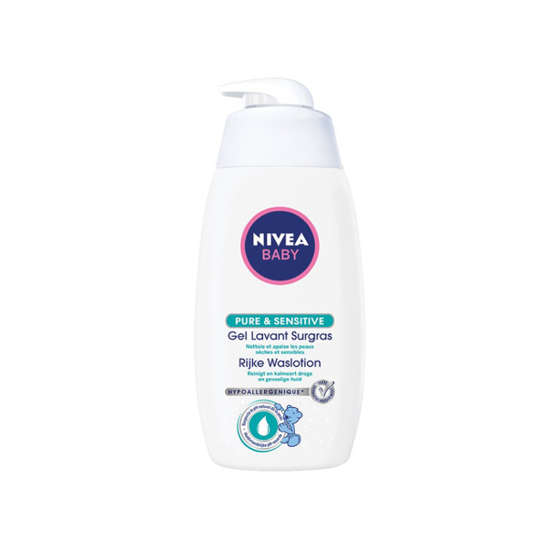 Nivea Baby Waslotion Pure & Sensitive 500ml met Pomp