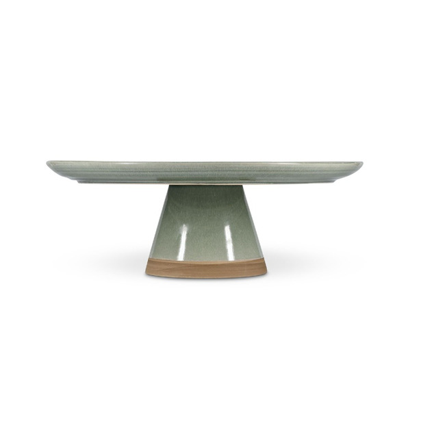 Salt & Pepper - Taartplateau 33,5xH12cm groen Cameo