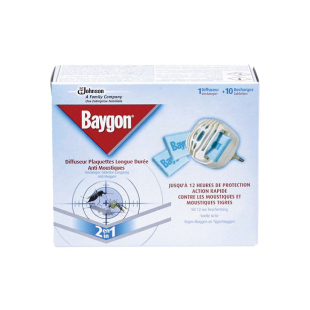 Baygon - 2in1 Apparaat + 10 Tabletten Geurloos (3 stuks)