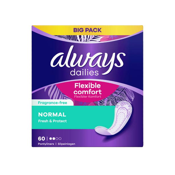 Always - Dailies Fresh & Protect Normal Inlegkruisjes Geurloos 