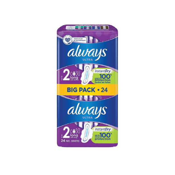 Always Ultra Long Maat 2 Maandverband met vleugels