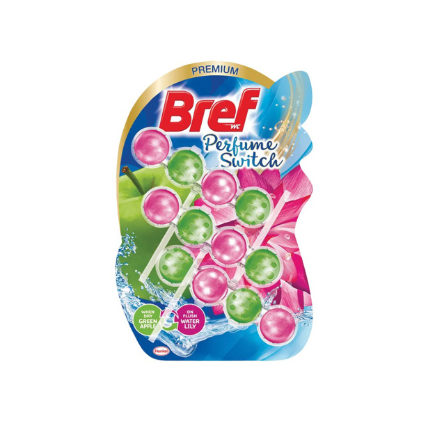 Bref Wc Perfume Change Waterlelie/Appel (9 x 3 stuks)