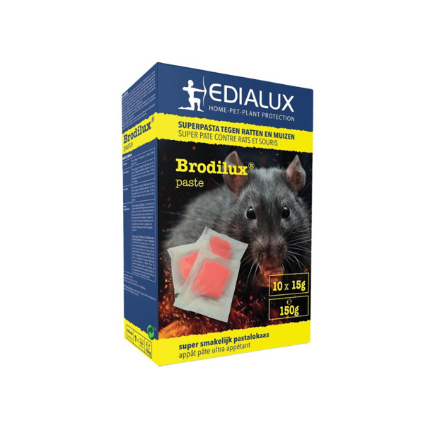 Edialux - Superpasta tegen Ratten en Muizen 10 x 15g