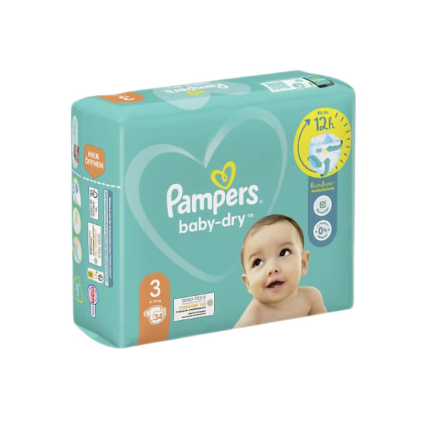 Pampers - Baby-Dry 3 - 6 tot 10kg (3 x 34 stuks)