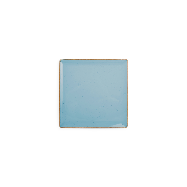 BonBistro - Plat bord 20,5x20,5cm blauw Collect (Set van 6)