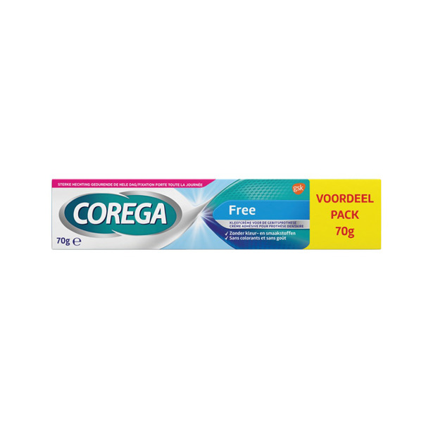 Corega - Free Kleefcrème voor gebitsprothese (3 x 70g)