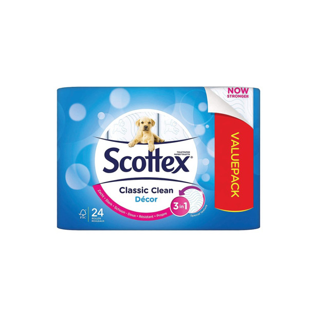 Dinkarville Toezicht houden Alfabet BoxDelivery - Scottex Toiletpapier Complete Clean Decor - 96 rollen -  Gratis verzending ✓