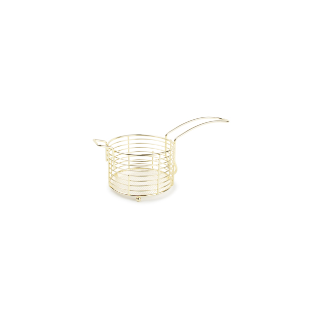 BonBistro Frietenmand 11xH7cm goud Wire Ware (Set van 2)