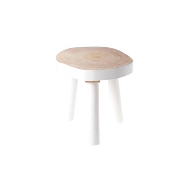 Cosy & Trendy Bijzettafel Wit Rond Hout 7 x 23 x h26