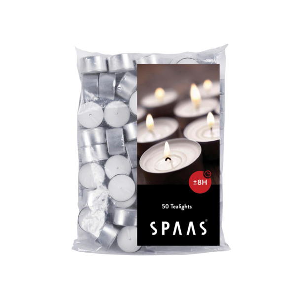 Spaas Theelichtjes 8h - 50 stuks