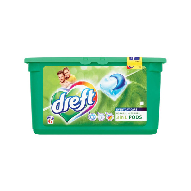 Dreft 3 in 1 Pods Regular Every Day Care