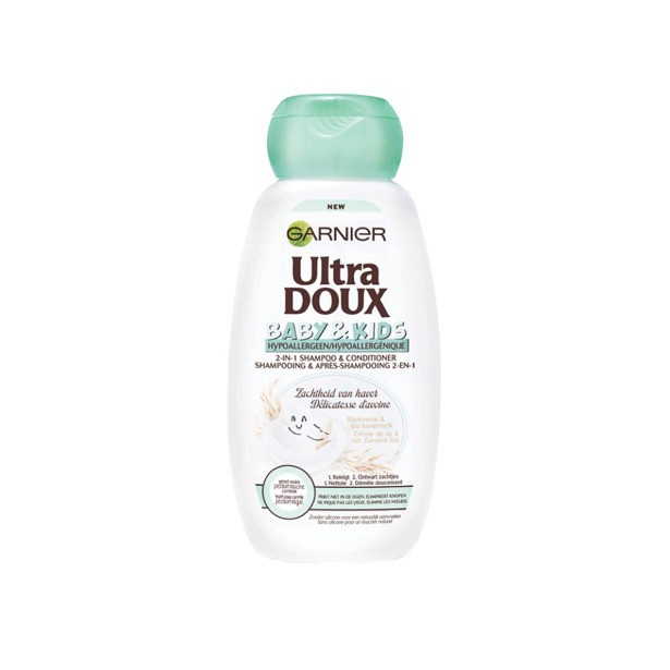 Garnier - Ultra Doux Kids 2in1 Shampoo & Conditioner Zachtheid van Haver (4 x 250ml)
