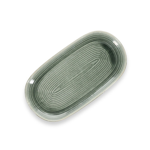 Salt & Pepper - Serveerschaal 33,5x18cm groen Cameo (Set van 2)