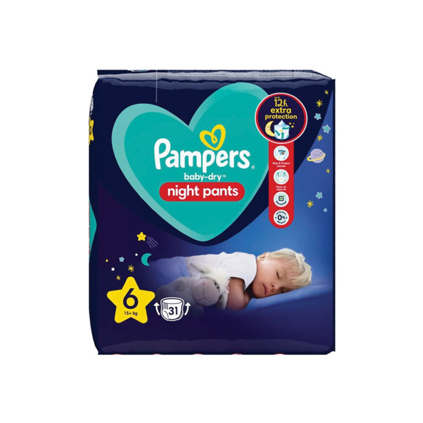 Pampers Baby Dry Night Pants 6 (2 x 31 stuks)