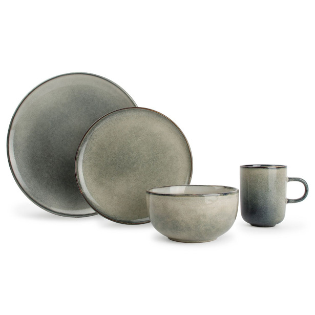 S&P Servies 16-delig groen/blauw Meridian 