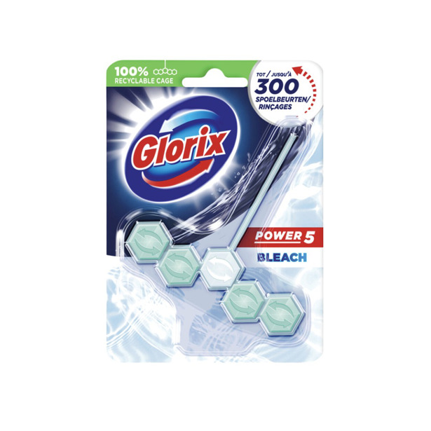  Glorix WC-blokjes Power 5 met Bleek