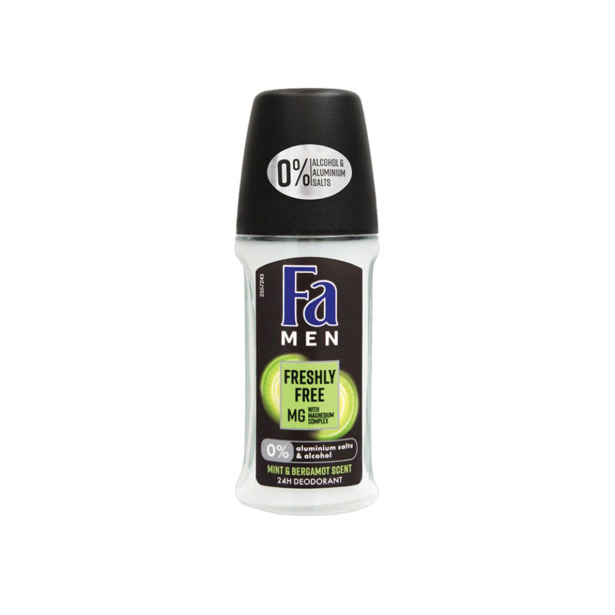 Fa Men deo roll on 50ml Freshly Free Munt & Bergamot