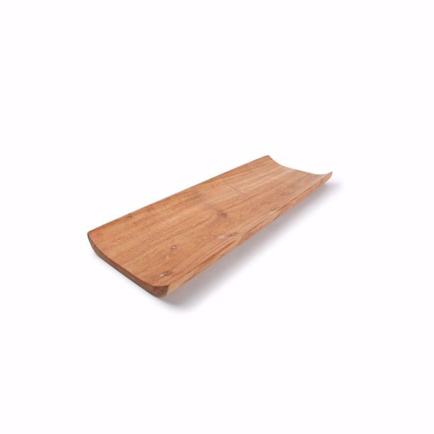 Wood & Food Serveerplank 45x15cm gebogen rand acacia Palla