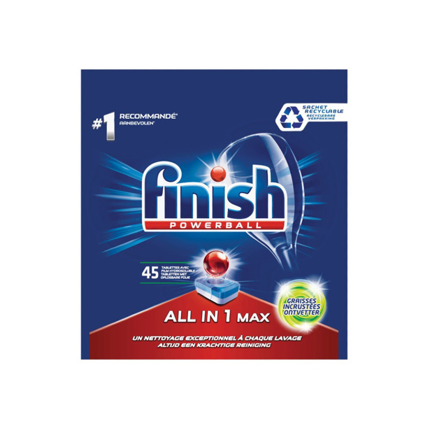 Finish - Powerball All in 1 Max Ontvetter Afwastabs (3 x 45 tabs)
