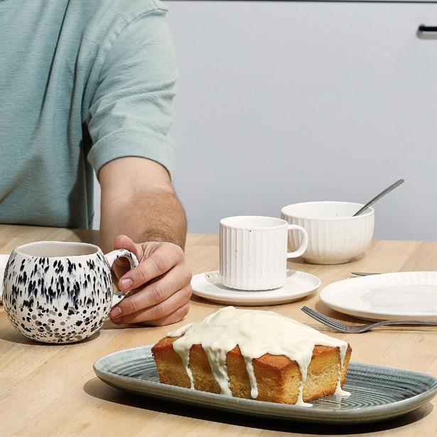 Salt & Pepper - Serveerschaal 23x12cm groen Cameo (Set van 4)