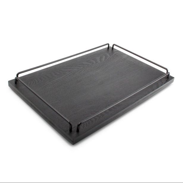 Salt & Pepper Dienblad 45x30xH4,5cm hout zwart Butler