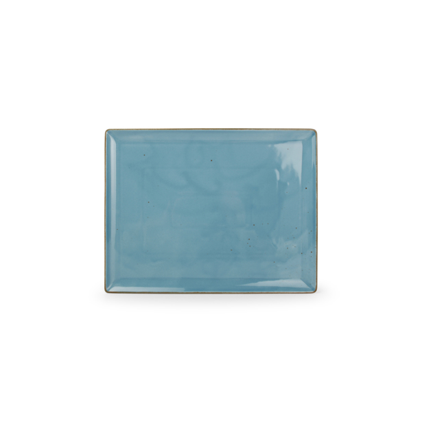 BonBistro - Plat bord 31x24cm blauw Collect (Set van 6)