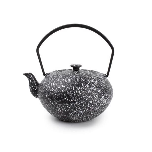Salt & Pepper Theepot 0.45L Gietijzer Black-White Sendai