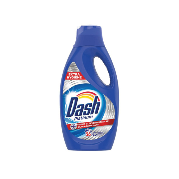 Dash vloeibaar wasmiddel Platinum +Ultra-Vlekverwijderaar (1430 ml)