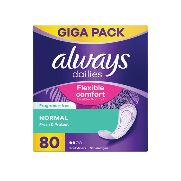 Always - Dailies Fresh & Protect Normal Inlegkruisjes Geurloos (4 x 80 stuks)