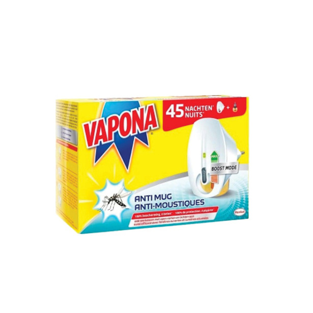 Vapona - Anti-mug Apparaat en vullling 45 nachten