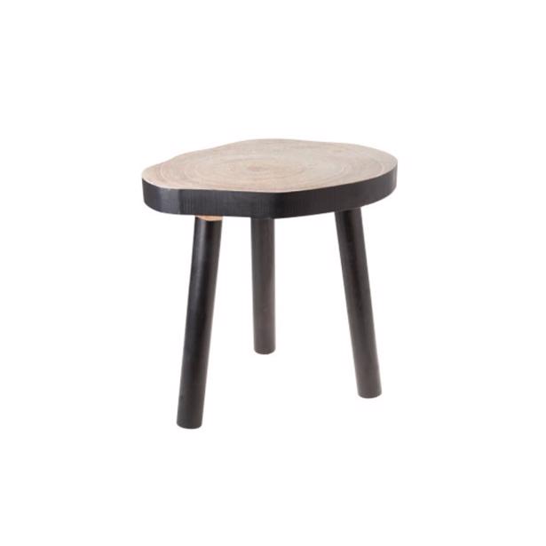 Cosy & Trendy Bijzettafel Zwart Rond Hout 35,5 x 28 x h 35,5 cm