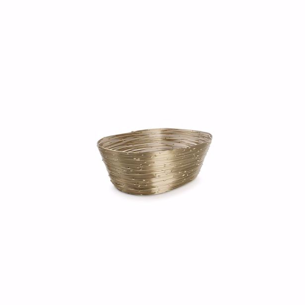 S|P Collection - Draadmand 20,5x15xH7cm goud Wire