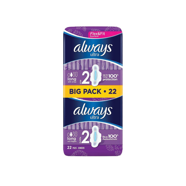 Always Ultra Long Maat 2 Maandverband met vleugels