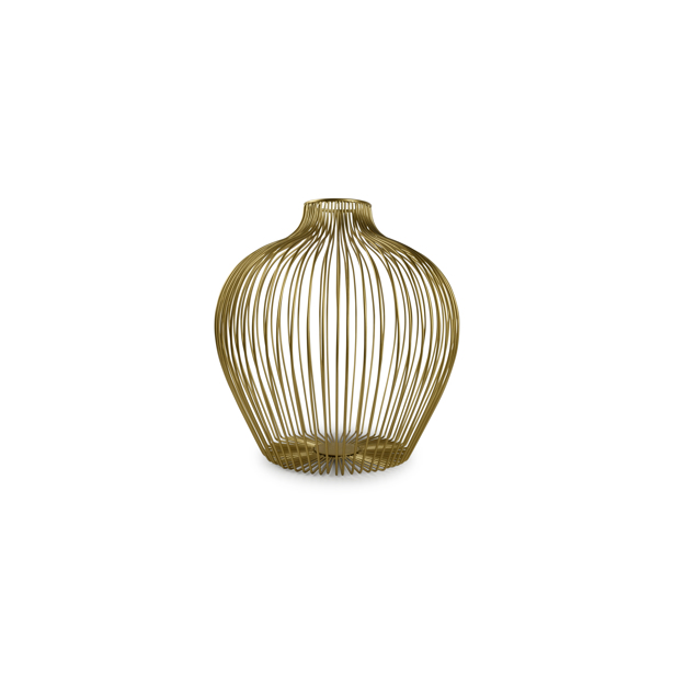 S|P Collection Vaas 37xH37cm goud wire Bulbo
