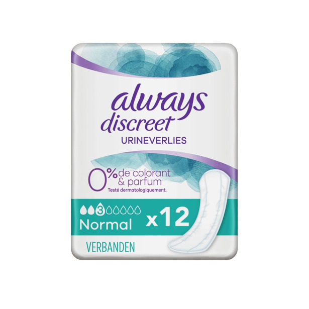 Always - Discreet Maandverband Normal Geurloos (4 x 12 stuks) 