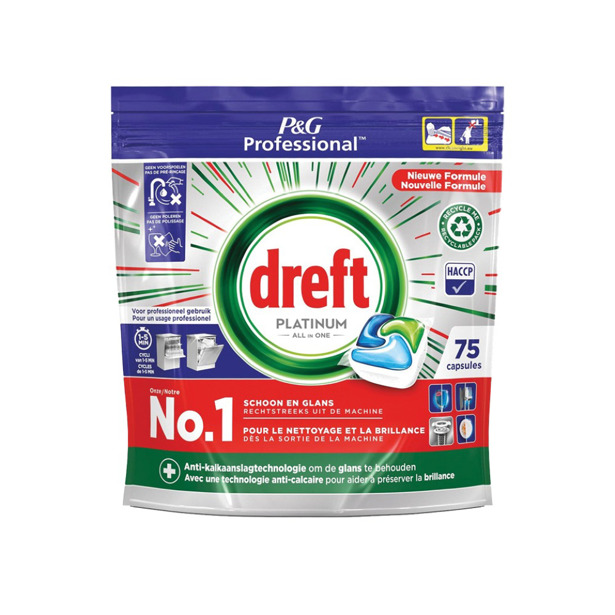 Dreft - Platinum All-in-One Original Vaatwastabletten (3 x 75 tabs)