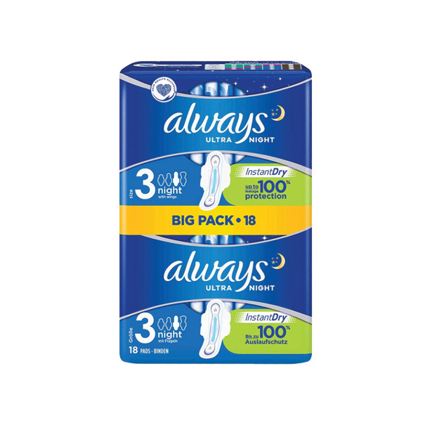 Always Ultra Night Maat 3 Maandverband met vleugels