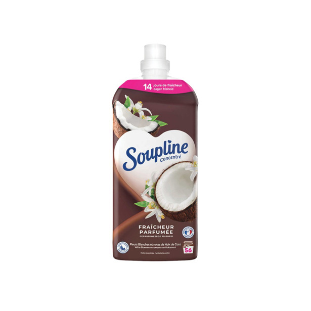 Soupline - Geconcentreerde Wasverzachter Kokos & Witte Bloemen (3 x 1,2L)