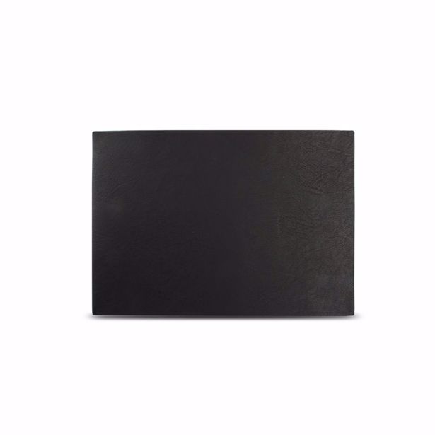 BonBistro Placemat 43x30cm lederlook zwart Layer (Set van 4)