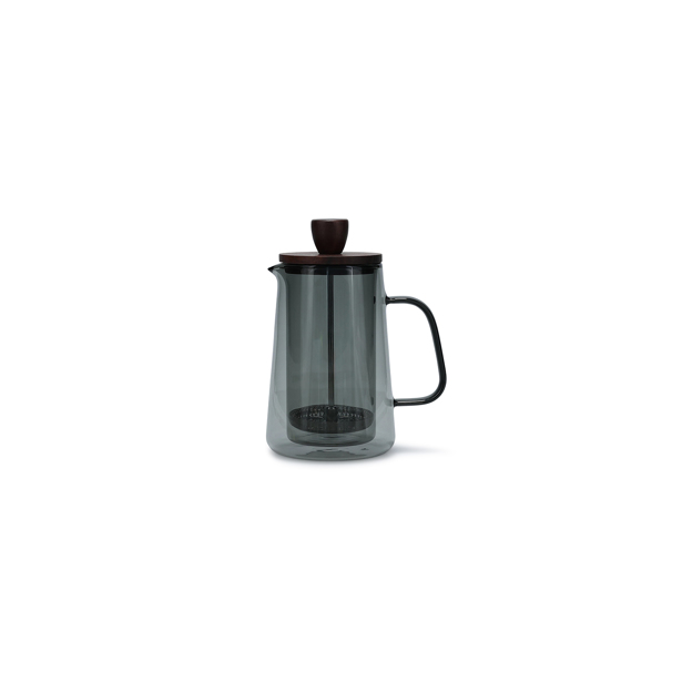 S|P Collection - Koffiepot 35cl met glazen filter en deksel grijs Luma