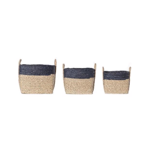 Cosy & Trendy Set van 3 Rieten Manden Vierkant