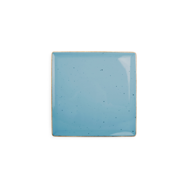 BonBistro - Plat bord 25,5x25,5cm blauw Collect (Set van 6)