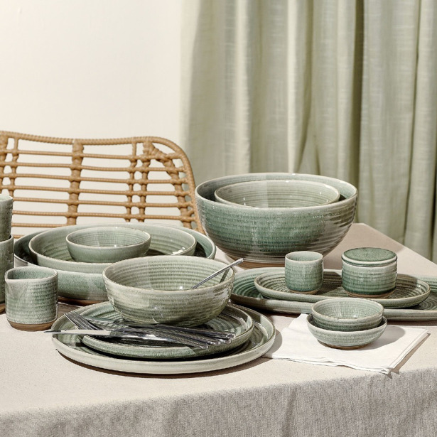 Salt & Pepper - Serveerschaal 23xH11cm groen Cameo