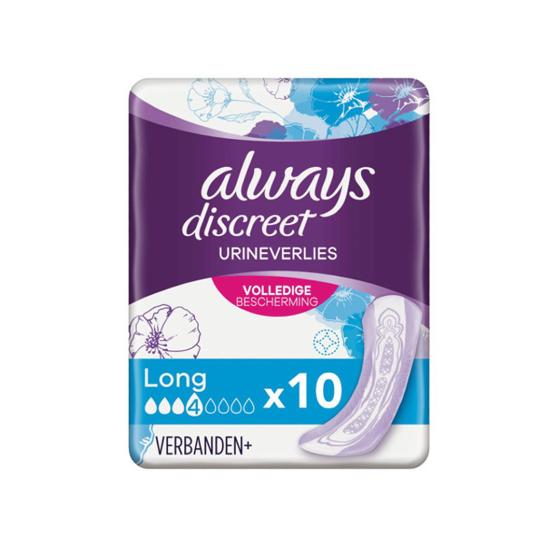 Always Discreet 4 Long verbanden (4 x 10 stuks)
