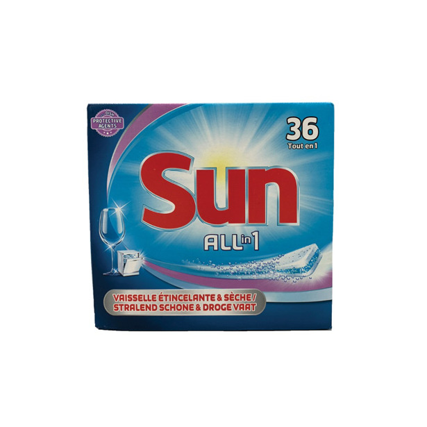 Sun - All in 1 Protect Double Action Vaatwastabletten (6 x 36 stuks)