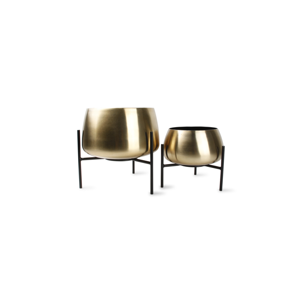 S|P Collection - Sierpot op staander rond goud Patio - set/2