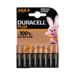 Duracell Plus AAA Batterijen (8 stuks) 5000394141384